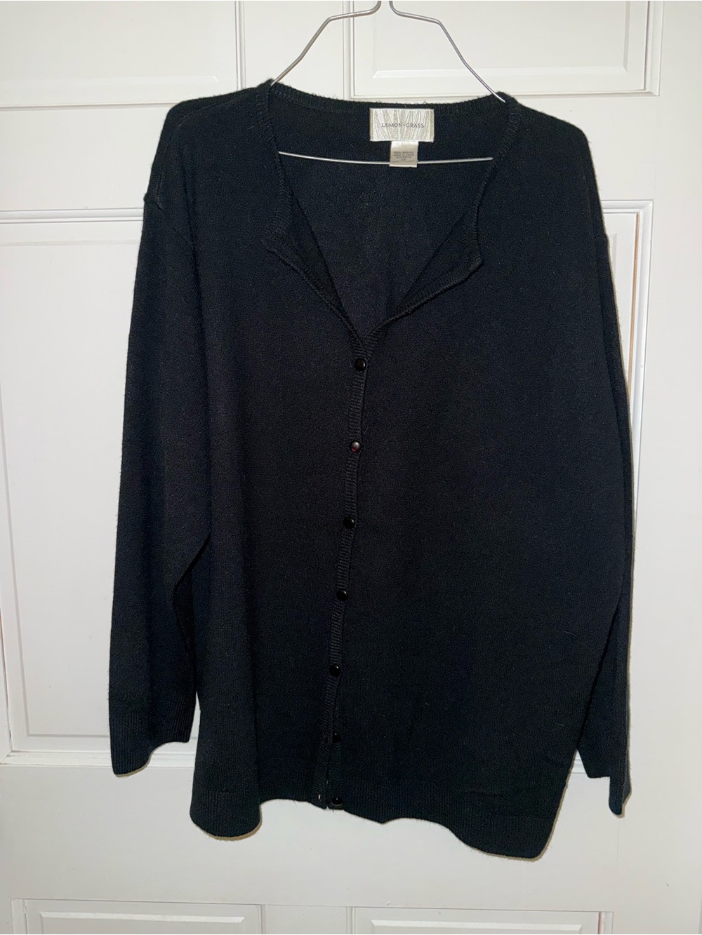 Black Women's Button-Up Cardigan Sweater